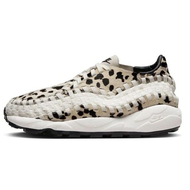 Nike Air Footscape Woven White Cow Print Fb1959-102 Womens Size 7 Sneakers